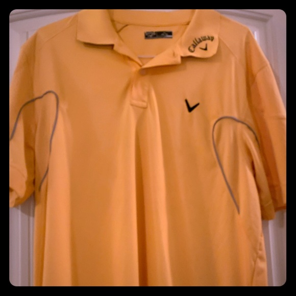 Callaway Yellow Dry Fit Polo Golf Shirt, Like New